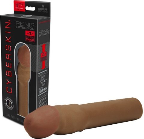   CyberSkin- 4 inch Xtra Thick Transformer Penis Dark,   CyberSkin- 4 inch Xtra Thick Transformer Penis Dark