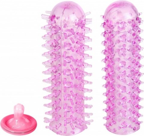 Розовые насадки на пенис или вибратор 13 см, Розовые насадки на пенис или вибратор 13 см