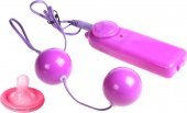 Вагинальные шарики с вибрацией, фиолетовые - интернет магазин и секс шоп Мир Оргазма