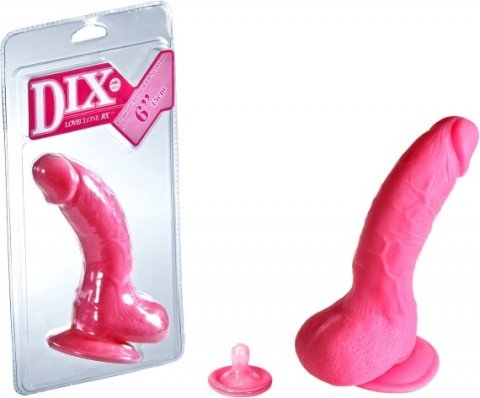    Curved Dix Dong W Suction Cup 6 Pink,    Curved Dix Dong W Suction Cup 6 Pink