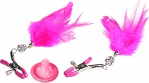        Fancy Feather Nipple Clamps,        Fancy Feather Nipple Clamps