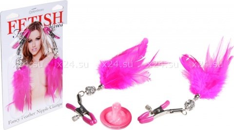        Fancy Feather Nipple Clamps,  2,        Fancy Feather Nipple Clamps