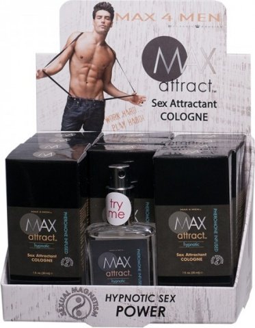 Max attract, hypnotic, sex attractant cologne, display-12 ct, Max attract, hypnotic, sex attractant cologne, display-12 ct