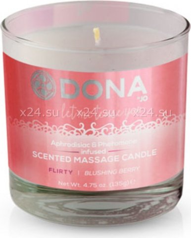   Dona Scented Massage Candle Flirty Aroma Blushing Berry,   Dona Scented Massage Candle Flirty Aroma Blushing Berry