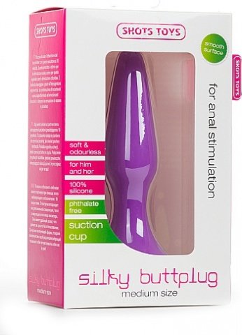   Silky Buttplug Medium Purple SH-SHT179PUR,  2,   Silky Buttplug Medium Purple SH-SHT179PUR