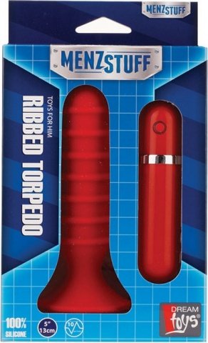    menzstuff ribbed torpedo vibr. 5inch red 10,5 ,  2,    menzstuff ribbed torpedo vibr. 5inch red 10,5 