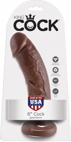 Cock 8 inch brown,  2, Cock 8 inch brown