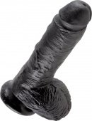 Cock 8 inch w/ balls black -    