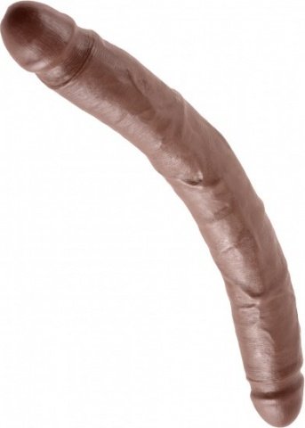 Cock 12 inch slim double brown, Cock 12 inch slim double brown