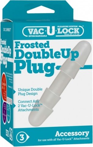 Vac u lock double up plug white,  2, Vac u lock double up plug white