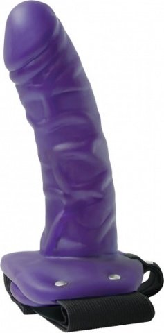 Hollow strap-on w dildo purple, Hollow strap-on w dildo purple