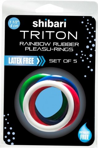 Triton rainbow rubber pleasu-rings,  2, Triton rainbow rubber pleasu-rings