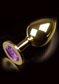 Jewellery large gold purple -    