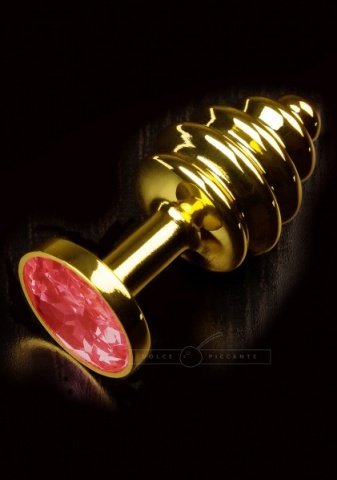 Jewellery ribbed gold ruby, Jewellery ribbed gold ruby