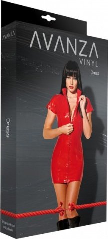 Dress lack with zipper red xl,  2, Dress lack with zipper red xl