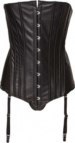 Corset with front lace s black, Corset with front lace s black