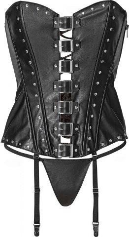 Corset with buckles l black, Corset with buckles l black