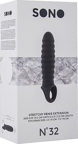  Stretchy Penis Extension Grey No. 32 SH-SON032GRY,  2,  Stretchy Penis Extension Grey No. 32 SH-SON032GRY