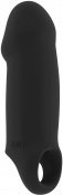  Stretchy Thick Penis Extension - Black No. 37 SH-SON037BLK,  Stretchy Thick Penis Extension - Black No. 37 SH-SON037BLK