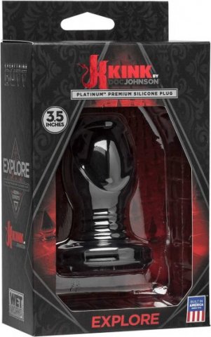 Kink - Wet Works - Explore - Platinum Premium Silicone Plug 3- Black  ,  2, Kink - Wet Works - Explore - Platinum Premium Silicone Plug 3- Black  
