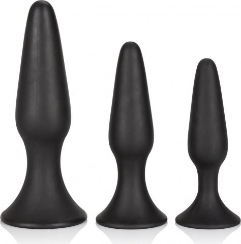 Silicone anal trainer kit black, Silicone anal trainer kit black