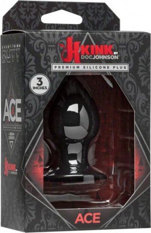 Kink - Ace - Silicone Plug - 3- Black  ,  2, Kink - Ace - Silicone Plug - 3- Black  