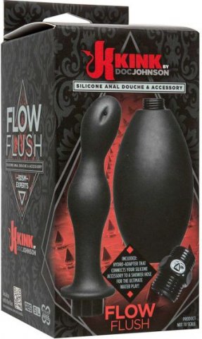 Kink - Flow Full Flush - Silicone Anal Douche & Accessory  ,  2, Kink - Flow Full Flush - Silicone Anal Douche & Accessory  