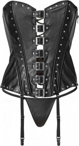 Corset with buckles s black, Corset with buckles s black
