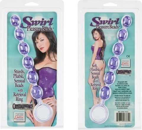 Swirl pleasure beads purple,  3, Swirl pleasure beads purple