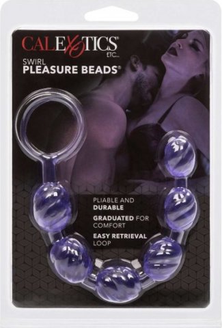 Swirl pleasure beads purple,  5, Swirl pleasure beads purple