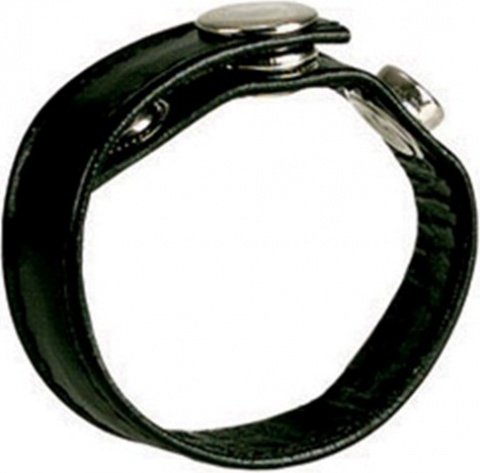 Leather 3 snap ring black,  2, Leather 3 snap ring black