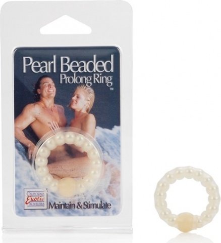 Pearl beaded prolong ring white, Pearl beaded prolong ring white