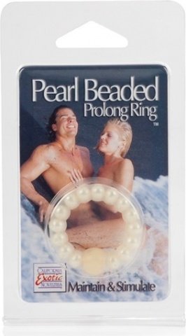 Pearl beaded prolong ring white,  3, Pearl beaded prolong ring white