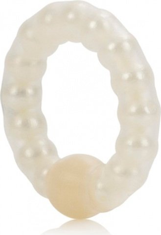 Pearl beaded prolong ring white,  4, Pearl beaded prolong ring white