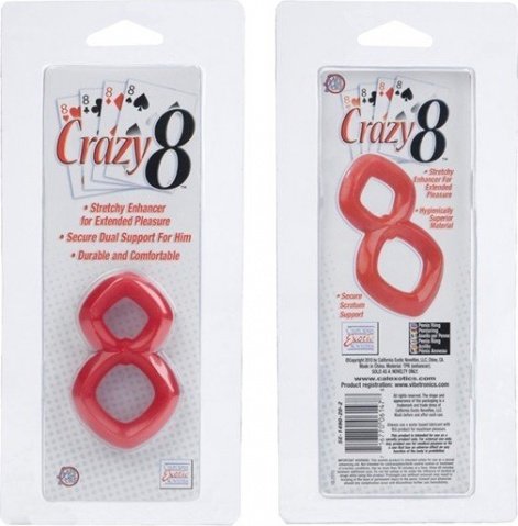 Crazy 8 ring red,  3, Crazy 8 ring red