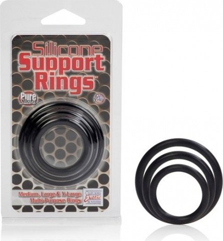 Silicone support rings black, Silicone support rings black