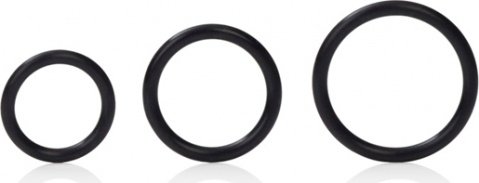 Silicone support rings black,  2, Silicone support rings black