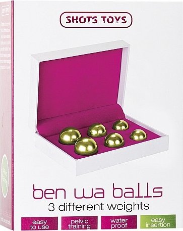   Ben Wa Balls Set Gold SH-SHT152,  2,   Ben Wa Balls Set Gold SH-SHT152