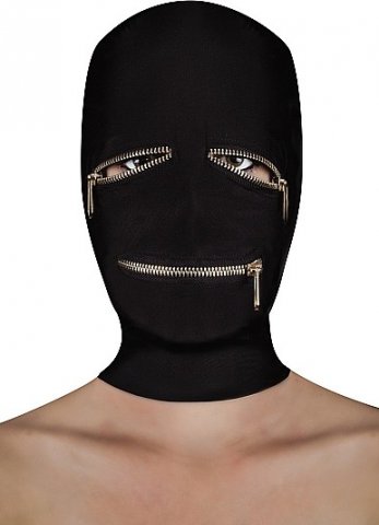    Extreme Zipper Mask with Eye and Mouth Zipper SH-OU176BLK,    Extreme Zipper Mask with Eye and Mouth Zipper SH-OU176BLK