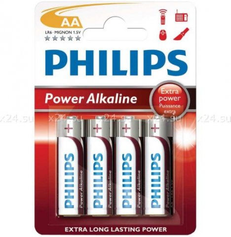   4-  philips power alkaline ( aa),   4-  philips power alkaline ( aa)