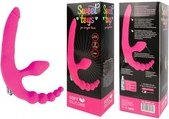 Безремневой страпон с вибрацией Sweet Toys (розовый) - Секс шоп Мир Оргазма