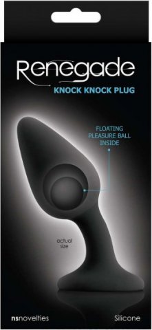       Renegade - Knock Knock Plug - Black,  2,       Renegade - Knock Knock Plug - Black