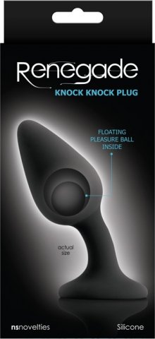       Renegade - Knock Knock Plug - Black,  3,       Renegade - Knock Knock Plug - Black