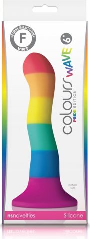    Colours - Pride Edition - 6 Wave Dildo - Rainbow,  3,    Colours - Pride Edition - 6 Wave Dildo - Rainbow
