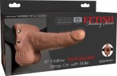   Fetish Fantasy 6 Hollow Rechargeable Strap-On Tan 17  -    