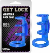  Vibrating Cock Cage Blue CN 36 -    