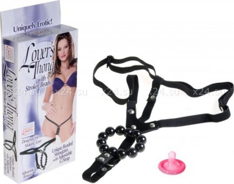  Lover S Thong With Stroker Beads,  2,   Lover S Thong With Stroker Beads