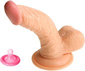 Дилдо реалистик из кибер кожи 15 см, диаметр 3 см - Секс шоп Мир Оргазма